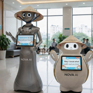 Robot lễ tân bệnh viện