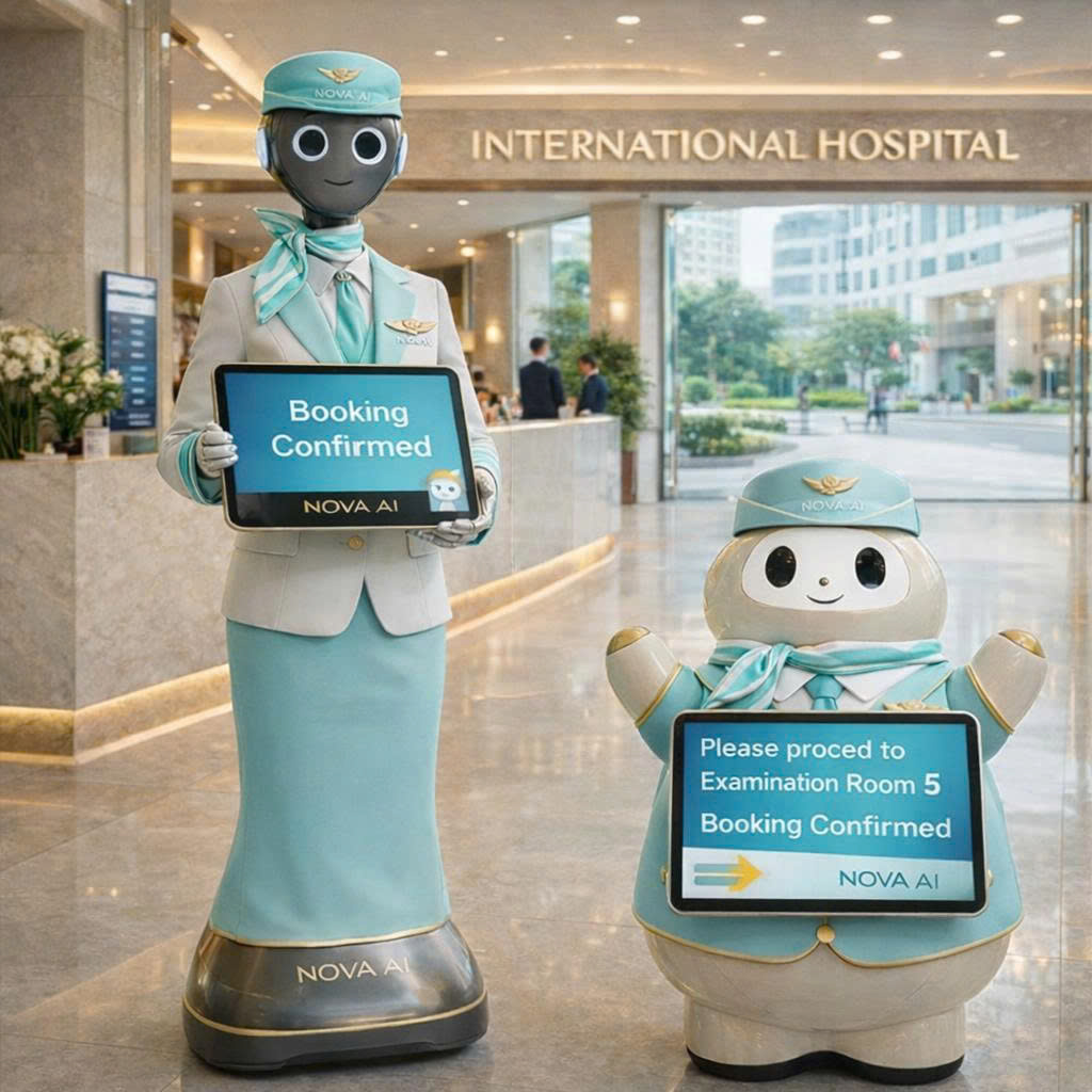 Robot lễ tân bệnh viện dành cho khách vip