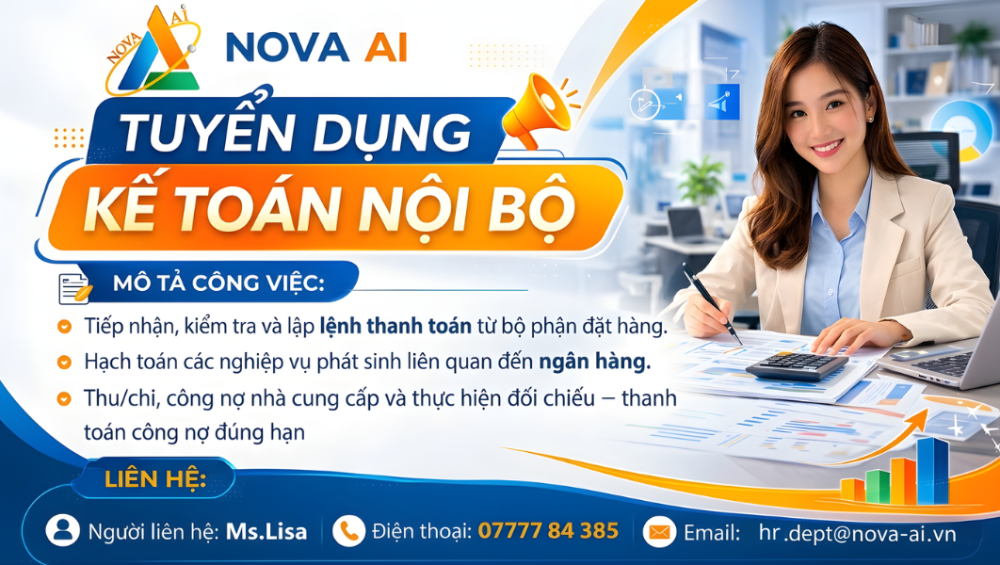 Tuyển dụng kế toán nội bộ Nova AI