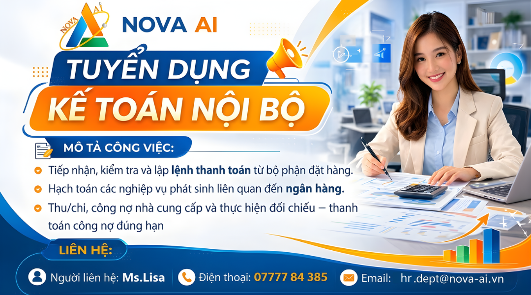 Tuyển dụng kế toán nội bộ Nova AI
