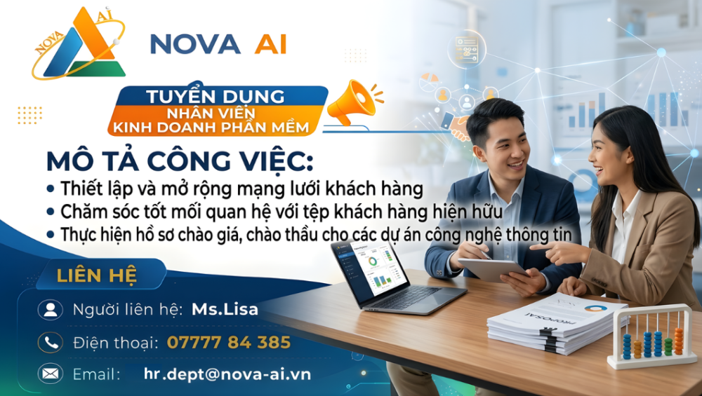 Tuyển dụng nhân viên kinh doanh phần mềm Nova AI